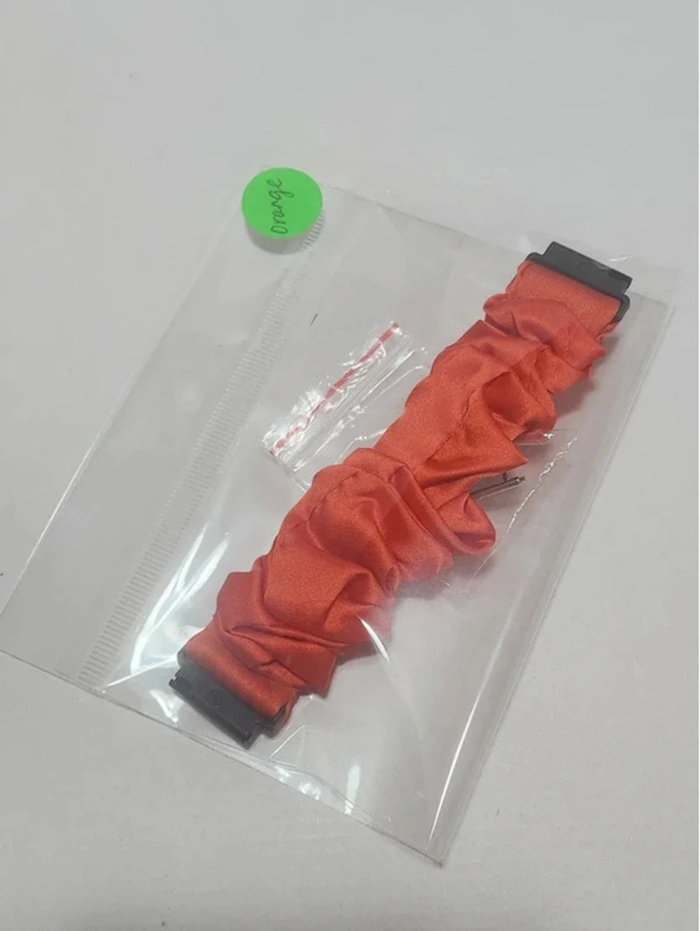 Scrunchies Watch Band for 20mm, Compatible with Samsung 7, 6, 5, 4  Color:Orange